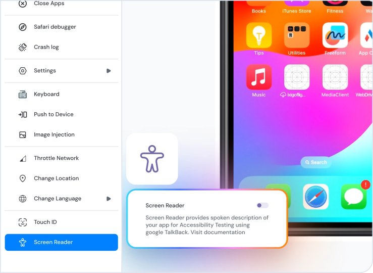 Manual testing feature