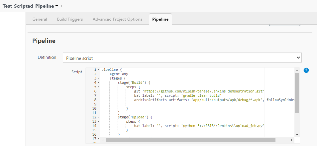 Test scripted pipeline