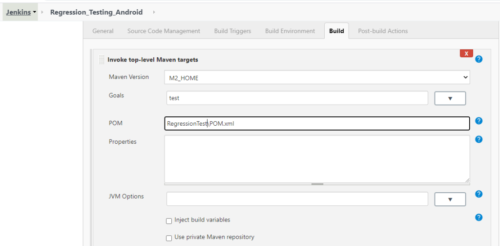 Regression testing