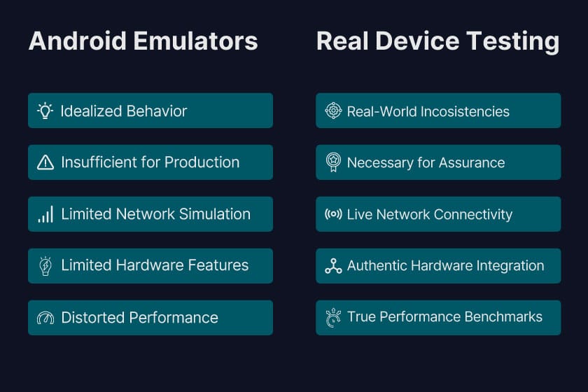 why real device testing beats android emulators